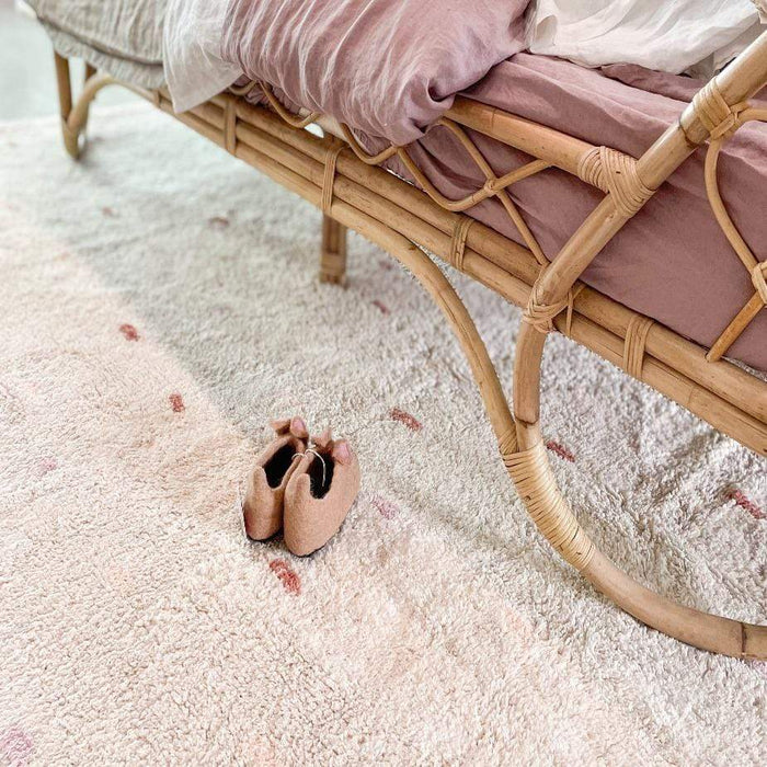 Rugs by Roo | Oh Happy Home! Cotton Berber Going Dotty Pink Washable Area Rug-