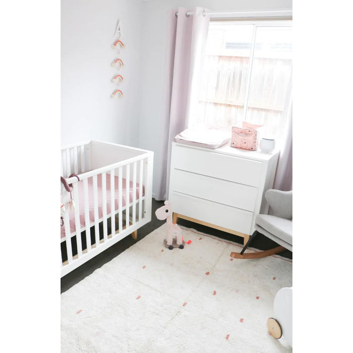 Cotton Berber Going Dotty Pink Washable Area Rug - Rugs by Roo