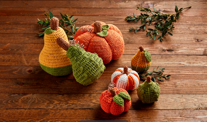 Crochet Gourds - Pine & Moss