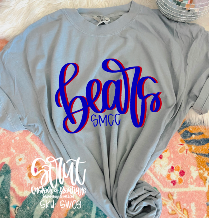 Cursive SMCC Bears T-Shirt or Long Sleeve