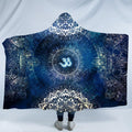 Dark Heaven OM mandala by Mcashe Hooded Blanket