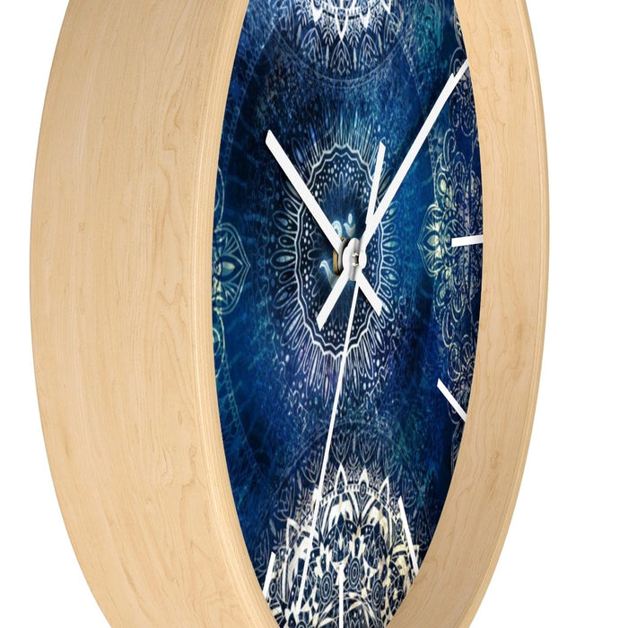 Dark Heaven Om Mandala Wall Clock by McAshe