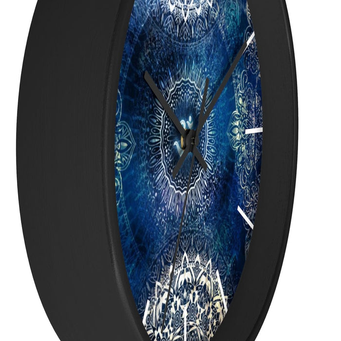 Dark Heaven Om Mandala Wall Clock by McAshe
