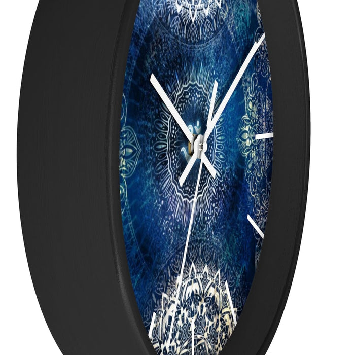 Dark Heaven Om Mandala Wall Clock by McAshe