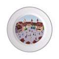 Design Naif Flat Plate 27cm Village