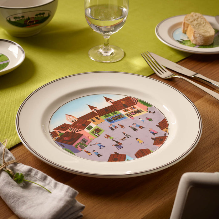 Design Naif Flat Plate 27cm Village