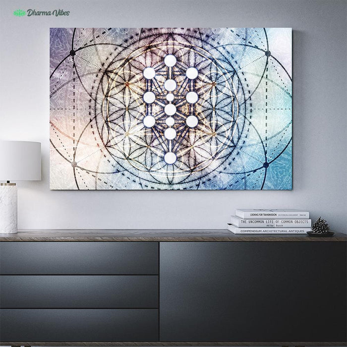 Divine Kabbalah Flower by McAshe 1-Piece Canvas