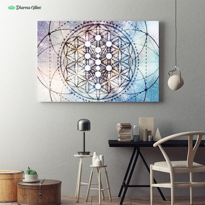 Divine Kabbalah Flower by McAshe 1-Piece Canvas