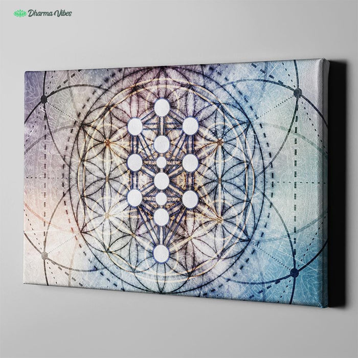 Divine Kabbalah Flower by McAshe 1-Piece Canvas