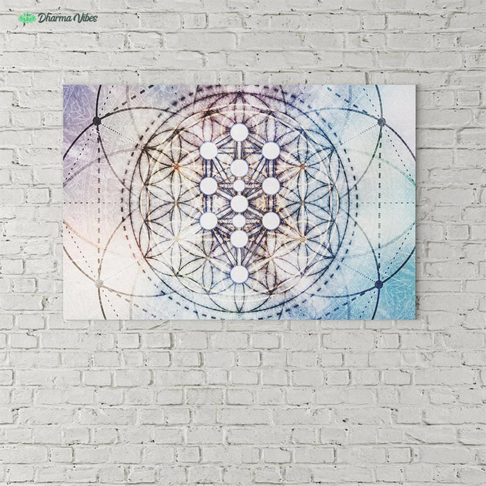 Divine Kabbalah Flower by McAshe 1-Piece Canvas