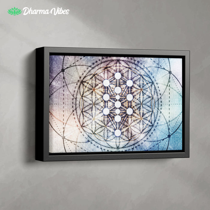 Divine Kabbalah Flower by McAshe 1-Piece Canvas