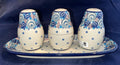 Dizzy Daze Salt & Pepper w/ Toothpick Holder - Shape 132 - Pattern Dizzy Daze