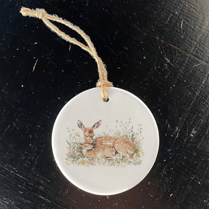 Doe & Fawn - Spring Ornament