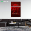 Don_t Hate Meditate Red by BuddhArt 3-Piece Canvas