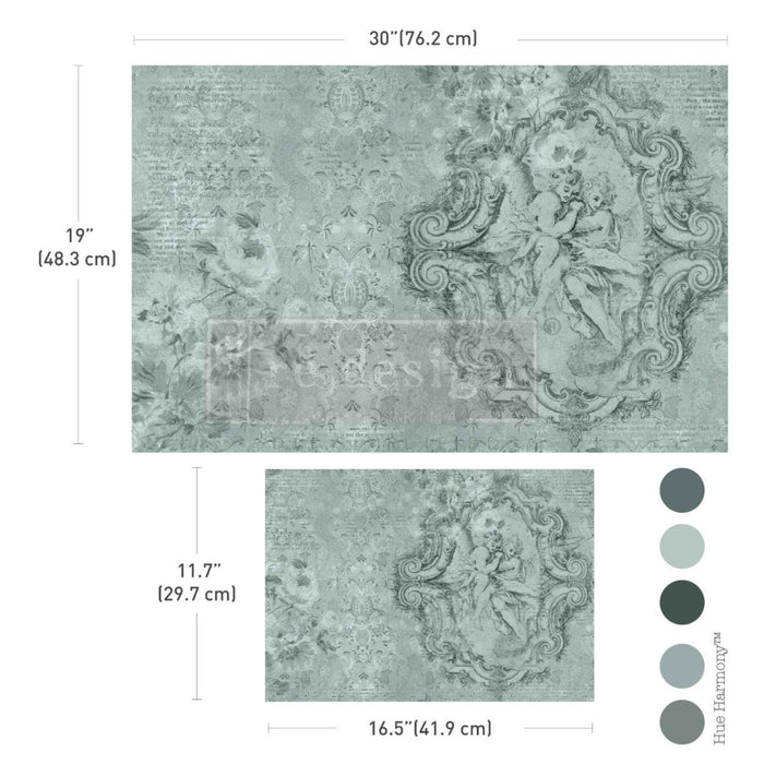 Double Delight Decoupage Fiber Paper Set - Jardin Des CheRubins - Image 1