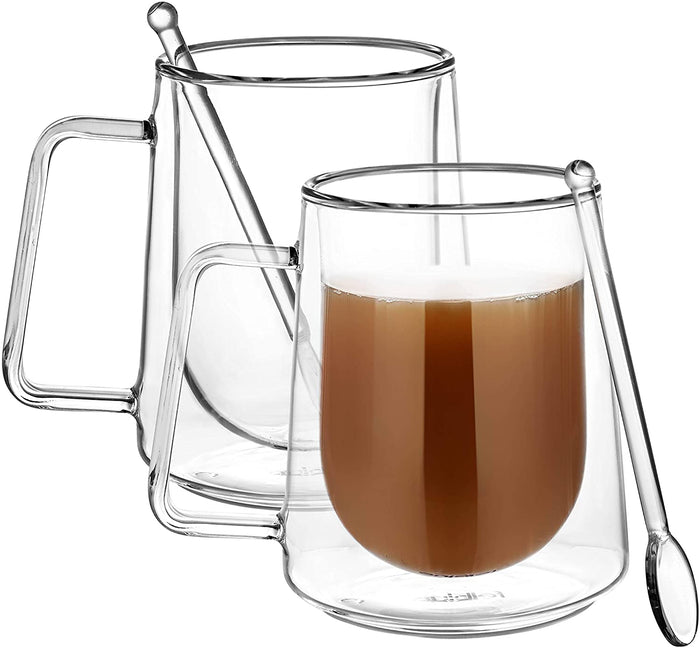 Double Walled Coffee Mugs Set of 2