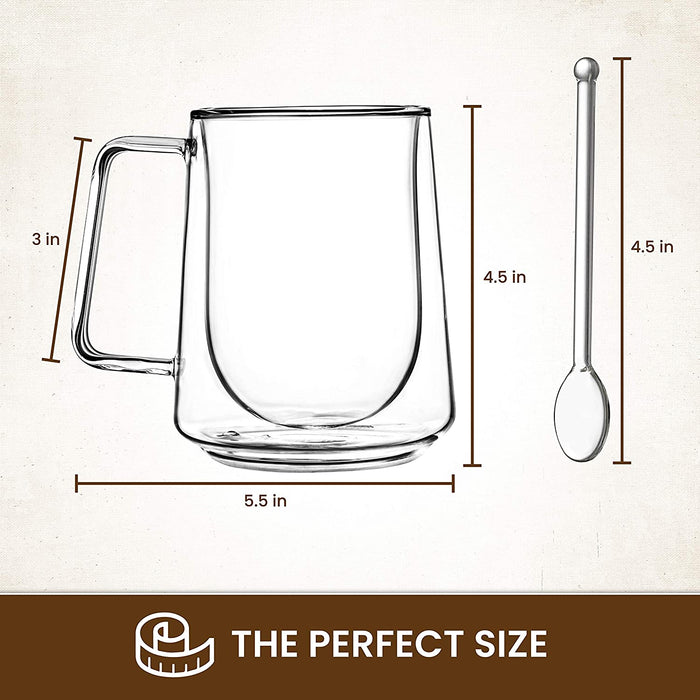 Double Walled Coffee Mugs Set of 2