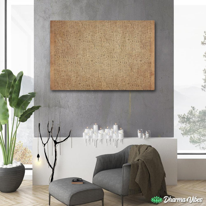EGYPTIAN GLYPHS - PAPYRUS by YantrArt 1-Piece Canvas