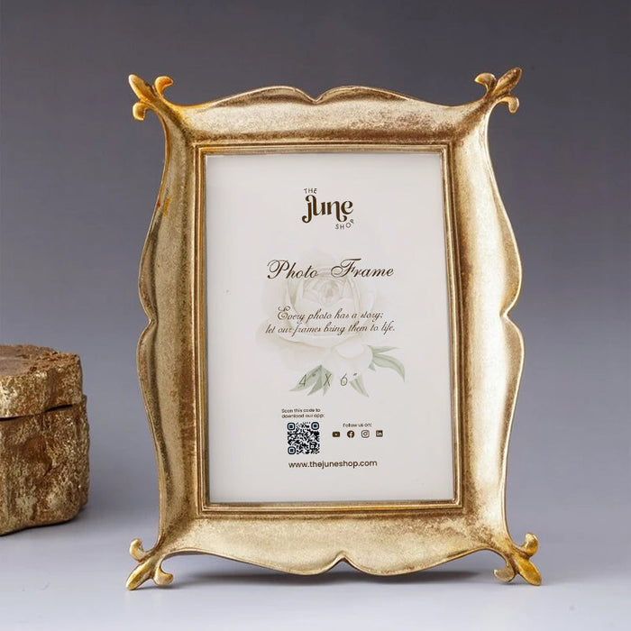Elayne Sleek Gold Photo Frame Desk Photo Frame The June Shop