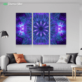 Electric Bloom by Cameron Gray 3-Piece Canvas