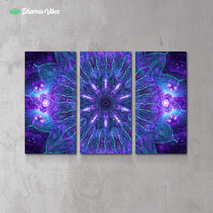 Electric Bloom by Cameron Gray 3-Piece Canvas