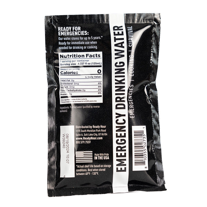 Emergency Water Pouch Case (64 pouches) by Ready Hour