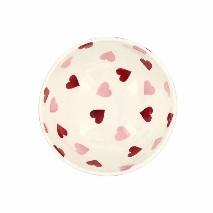 Emma Bridgewater French Bowl ~ Pink Hearts top view | English Pottery for New Zealand Delivery | Sabato Auckland