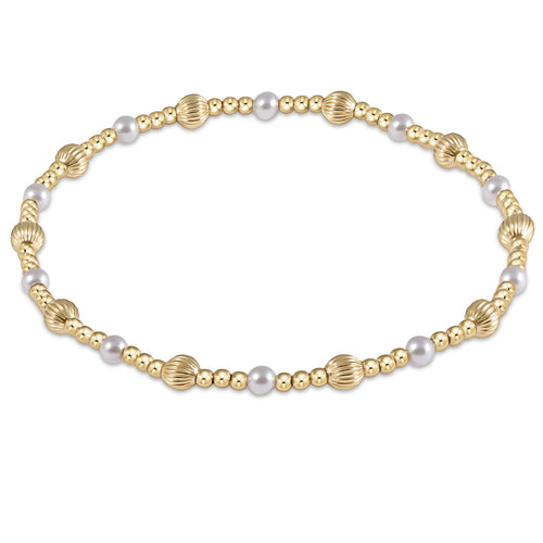 enewton Dignity Sincerity Gold 4mm Bracelet -Pearl