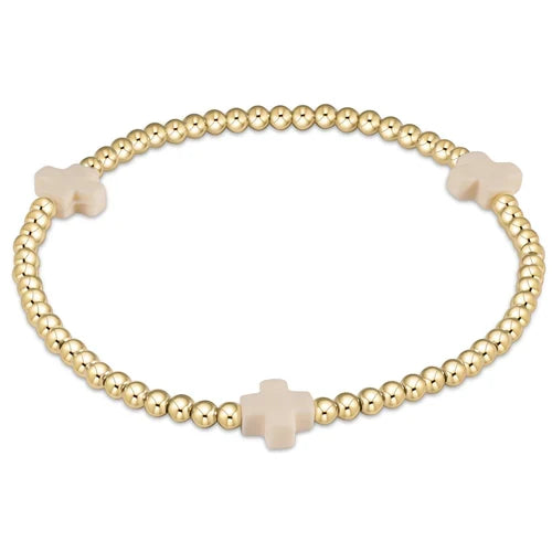 enewton Extends Signature Cross 3mm Gold Bracelet