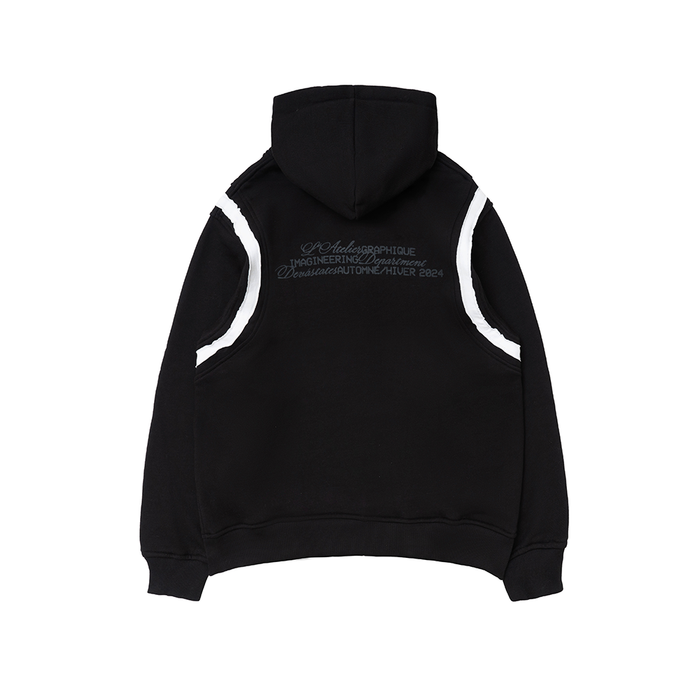 EPAULETTE Zip-Up Hoodie 'Black'