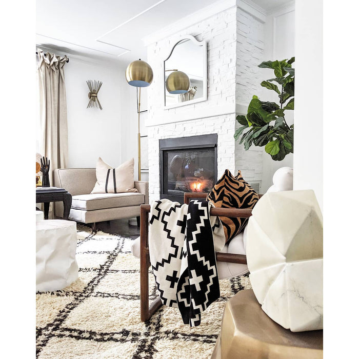 Faith Organic Cotton Monochrome Reversible Blanket - Rugs by Roo