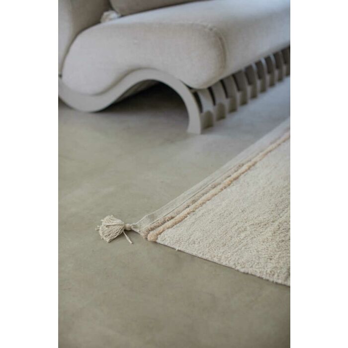 Fantasy Garden Bloom Natural Washable Rug - Rugs by Roo