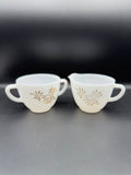 Federal Glass Golden Glory Creamer Set