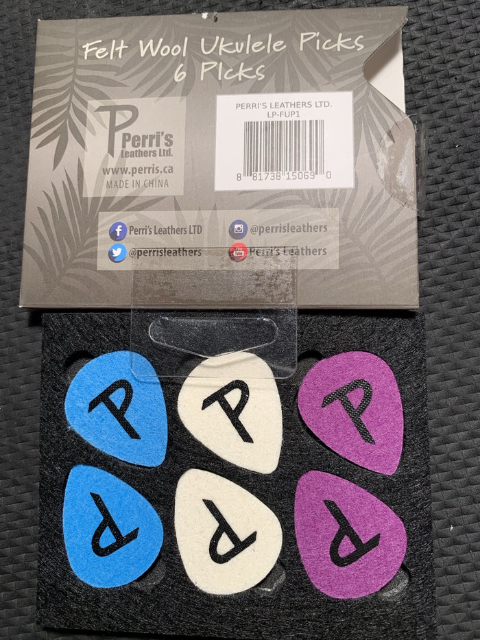 Felt Ukulele Picks - 6 Pack - Wool - Aloha City Ukes