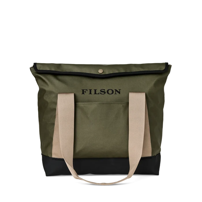 Filson All Weather Tote Bag: OLIVE / BLACK / COVERT