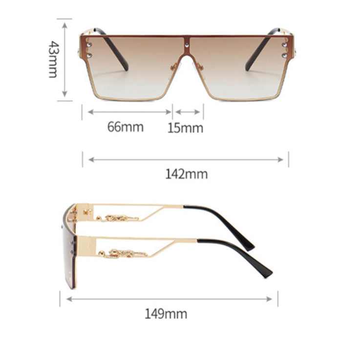 Flat Oversized Midnight Hue Sunglass Eyewear June Trading