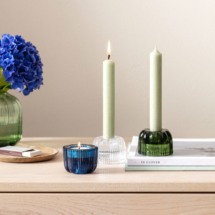 Fleur Candle Holder Clear 6cm
