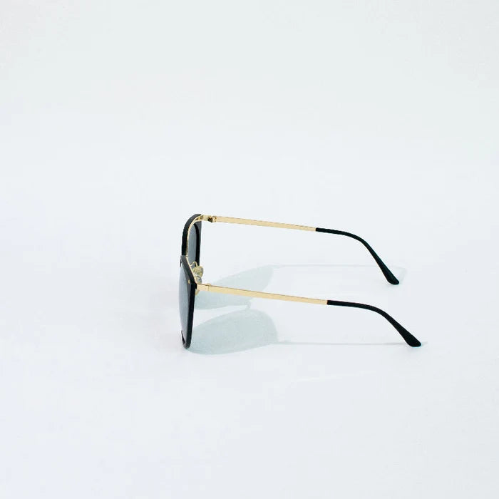 Flick It Round Cat Eye Cool-Tone Sunglass Eyewear ERL