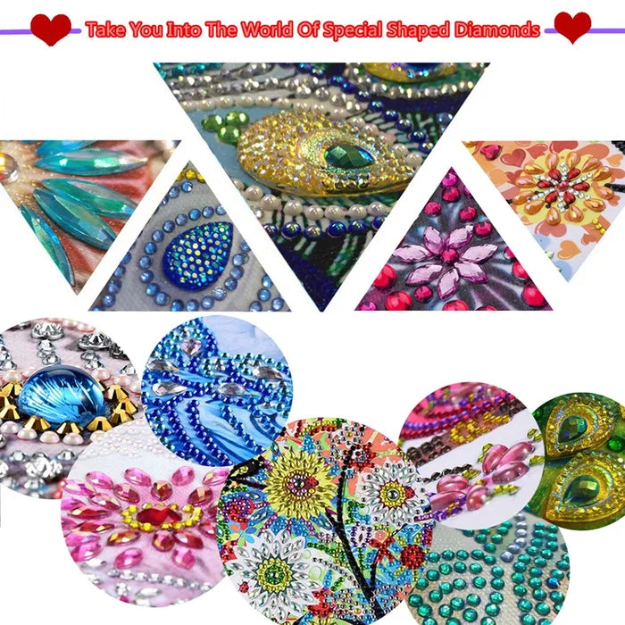 Flower Butterfly Diamond Painting Perpetual Calendar