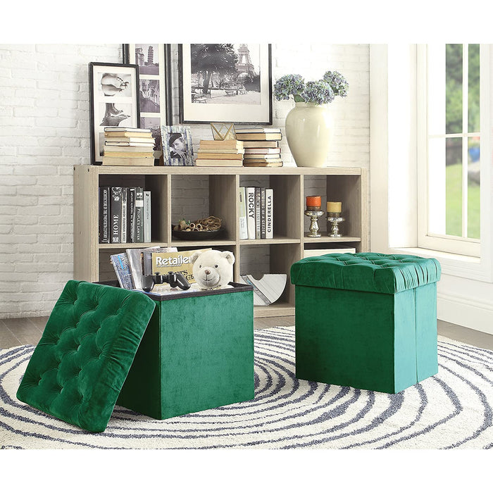 Foldable Storage Ottoman (2 Pack)