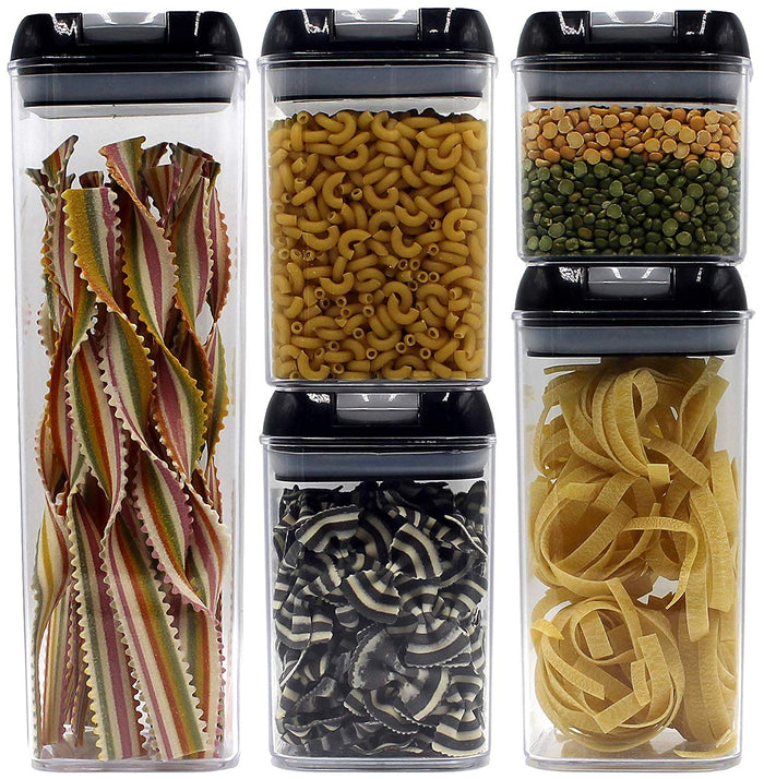 Food Storage Container 5 Piece Set With Durable Air Tight Lids