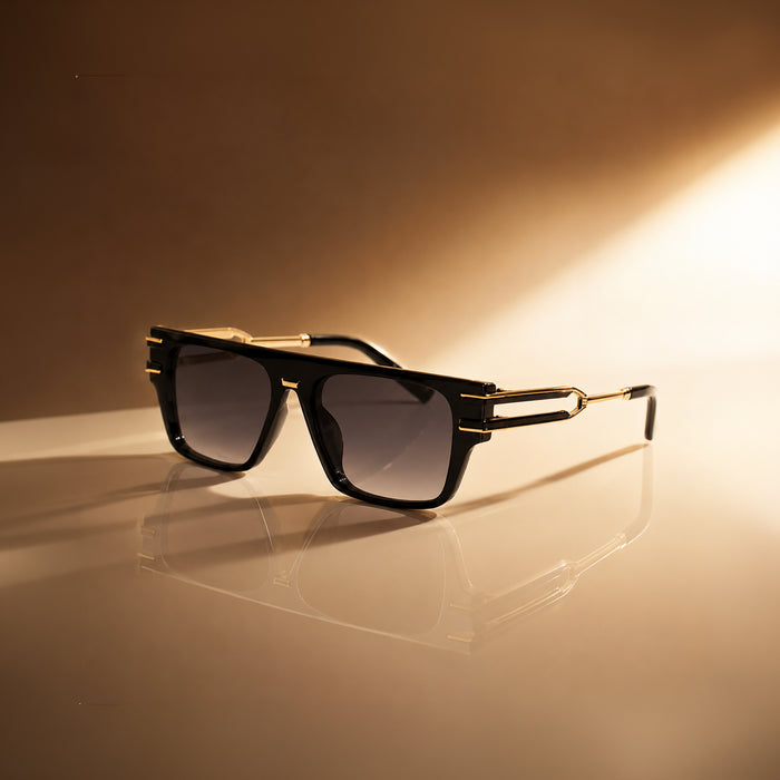 For Legends Square Black Sunglasses