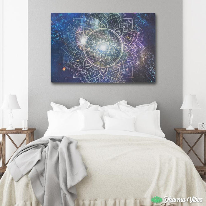 Galaxy burst Mandala by McAshe 1-Piece Canvas