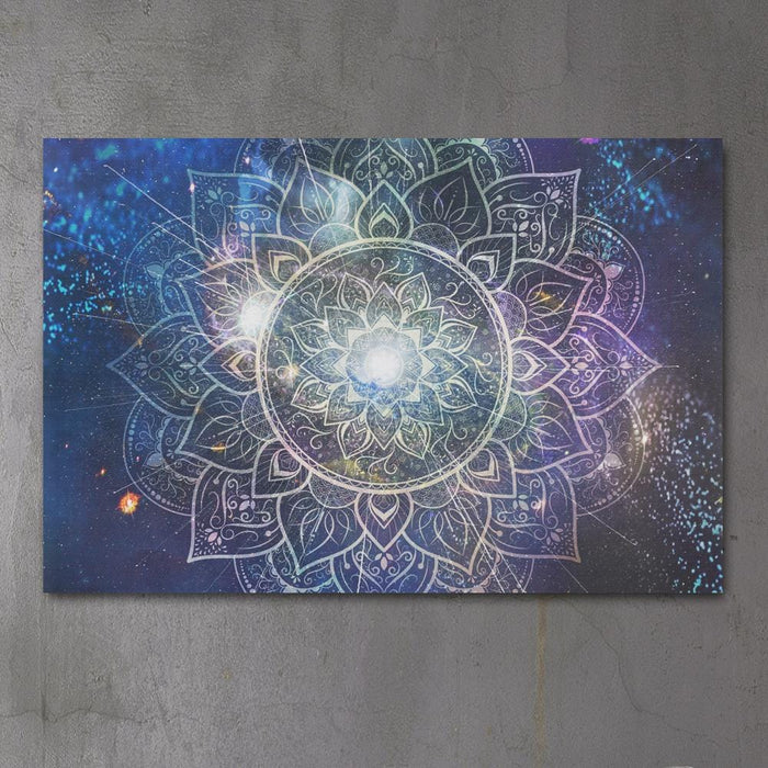 Galaxy burst Mandala by McAshe 1-Piece Canvas