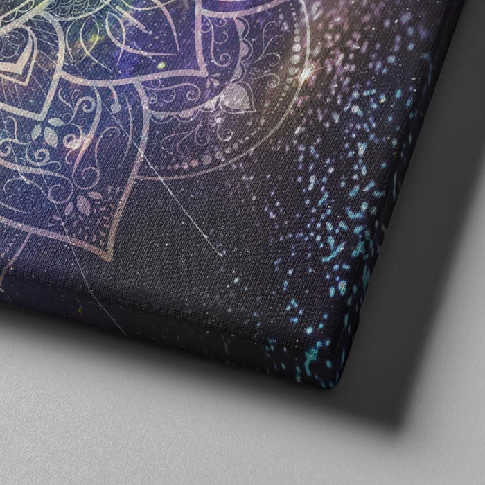Galaxy burst Mandala by McAshe 1-Piece Canvas