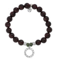 Garnet Stone Bracelet with Timeless Sterling Silver Charm
