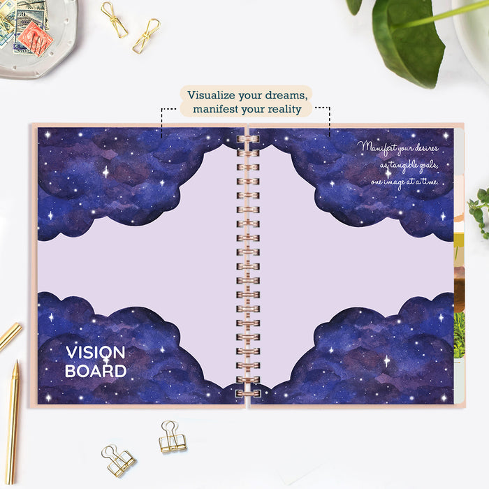 Gemini Celestial Emblem — Undated Planner + Sticker Book