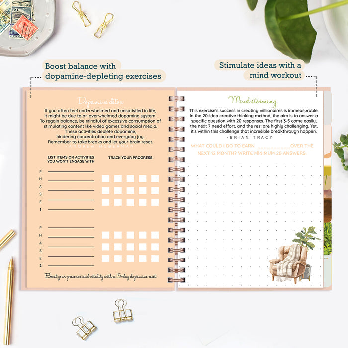 Gemini Celestial Emblem — Undated Planner + Sticker Book