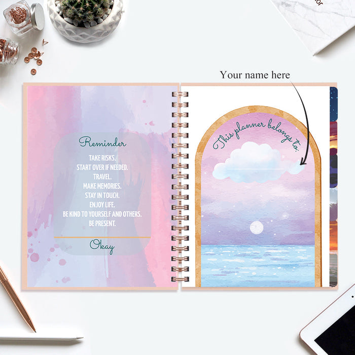 Undated Yearly Planner - Gemini (2023 Collection) + Ultimate Sticker Book Undated Planners June Trading
