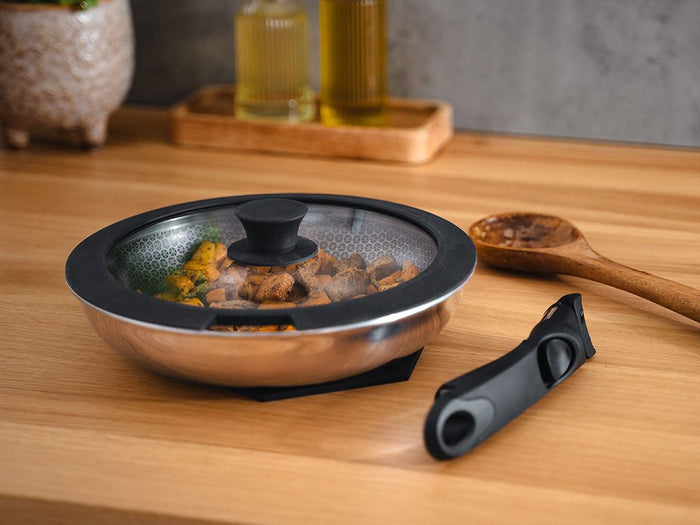 GEMISCHTE BRATPFANNE MIT ABNEHMBAREM GRIFF – 2-TEILIGES SET - 6
